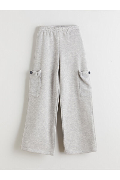 LC Waikiki Özmarka Yeni Sezon Beli Lastikli Kız Çocuk Kargo Eşofman Altı