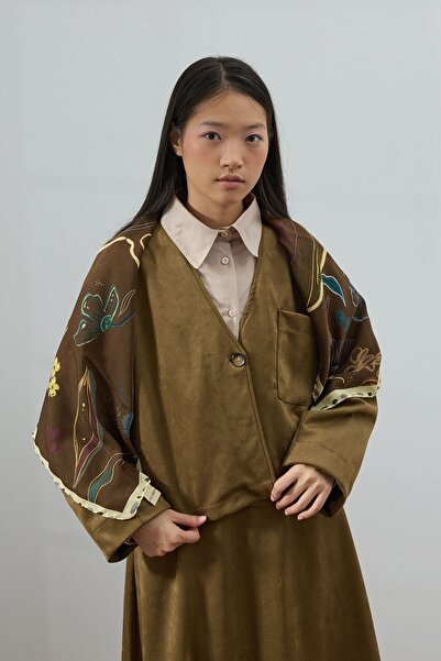 Ceylan Otantik Μπουφάν με μία τσέπη από χακί σουέντ