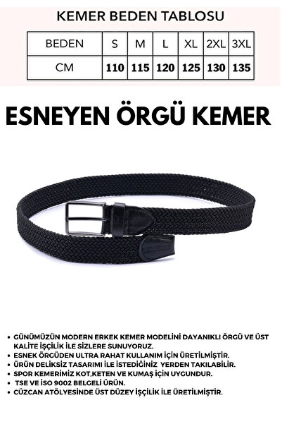 CüzCan Navy Blue Genuine Leather Men's Wallet and Braided Belt Set - Special Day Gift - Groom's Gift (Ultra Luxury)