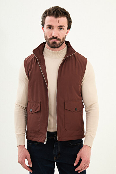 Mcr Double Sided Slim Fit Judge Collar Men's Vest Tile - 40948.25K