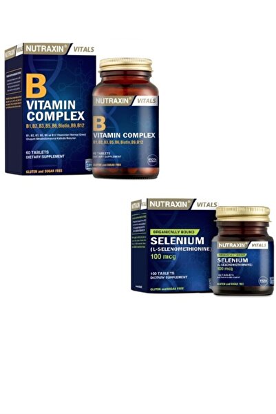 Nutraxin B Vitamin Complex 60 Tablet + Selenium 100 Mcg 100 Tablet