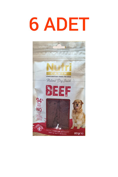Nutri Canin SIĞIR ETLİ TAHILSIZ KÖPEK ÖDÜL MAMASI 80GRX6ADET