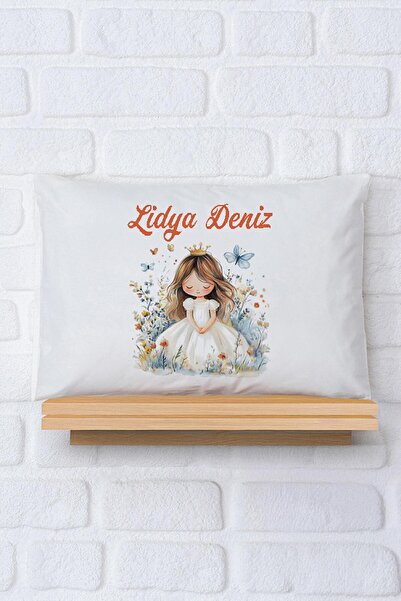 Pia Baby %100 Pamuk İsim Yazılı Bebek Yastık Kılıfı – 35x45 cm Organik Baskı