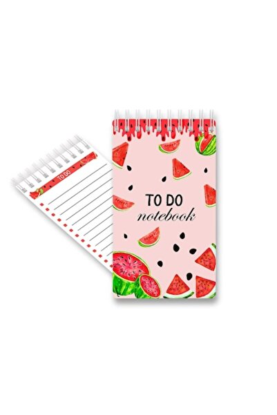 OEM To Do Notebook Fruity Watermelon – 90x150mm, 80 Colored Sheets – Pocket Planner for Notes, Tasks