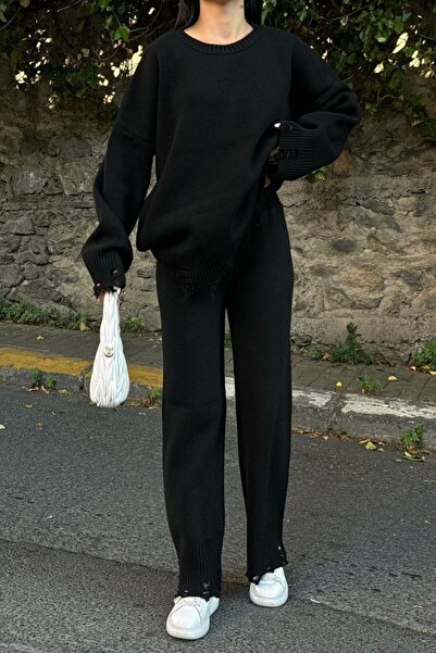 Noi Belis Detailní provedení s volným střihem a oversize úpletem, souprava spodního a horního dílu AW25AU0020