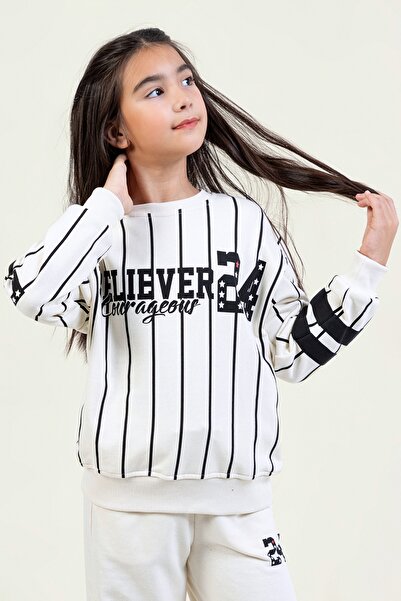 DMB BOYS & GIRLS Girl's Printed Cotton Sweatshirt Without Embroidery