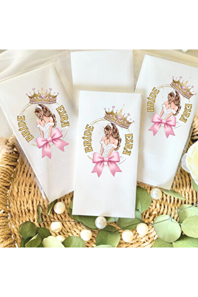 Lion Baskı ve Organizasyon Kişiye Özel Bride baskılı peçete 20'li