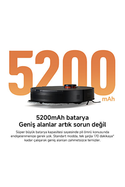 Xiaomi 6.000 Pa Emiş Gücü Çöp İstasyonlu LiDAR Navigasyon Akıllı Robot Süpürge