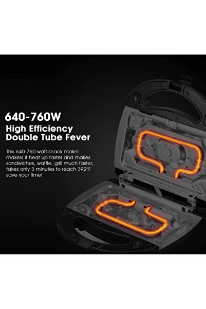 bonjur 7 in 1 Stainless Steel Sandwich Maker 2400 W SM7001