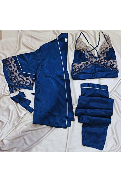 MOONGIRL üçlü saten pijama takımı