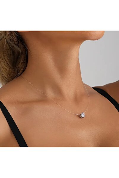 by Natalie Transparent Mineral Zircon Stone 10 mm Choker Necklace