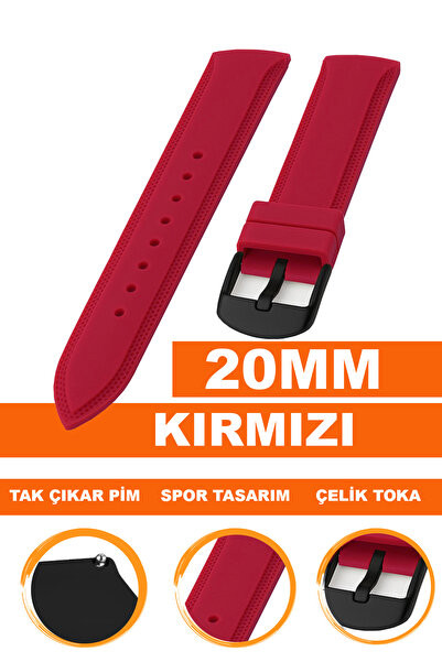 COBRA حزام ساعة من السيليكون الناعم متوافق مع ساعة 20 ملم A18-20MM