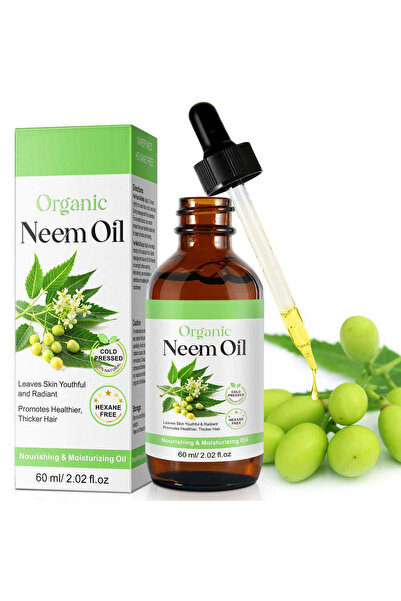 NOVA KISS Ulei de Neem, 100%, Premium, fără hexan, pentru piele, scalp și păr...