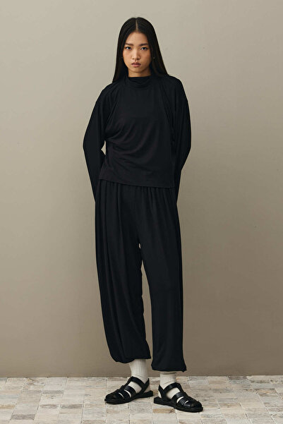 Fahhar Soft Viscone Short Sweat Black