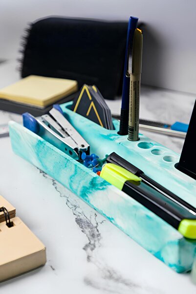 betonmall Concrete Desktop Organizer |   Pen Holder, Phone and Card Organizer – Stylish Office Desk Decor