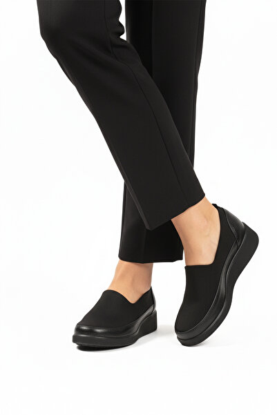 AYAKMOD Pantofi casual pentru femei Black Floter Textile 651586 Z