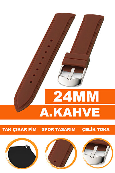 COBRA حزام ساعة من السيليكون الناعم متوافق مع ساعة مقاس 24 مم A18-24MM