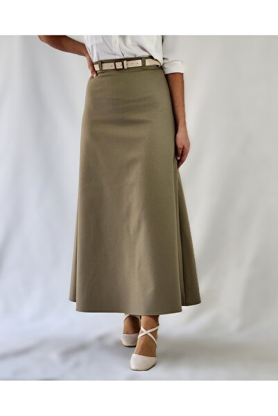 YAXİ FUSTA MAXI DETALIATA CU BELTĂ, LARGĂ, TĂBĂTĂ, KAHAK