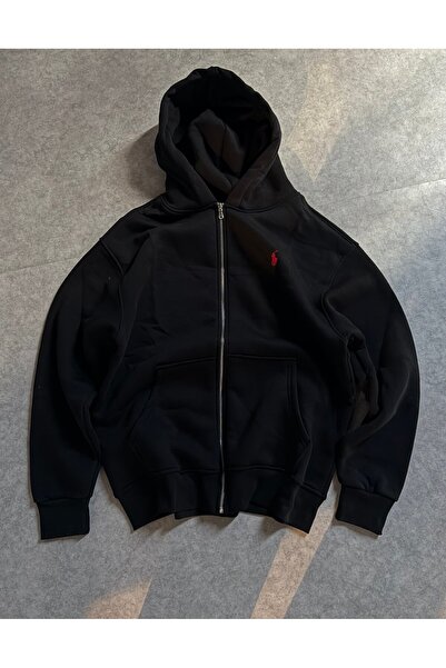 zaee P Nakışlı Oversize Zipp Hoodie