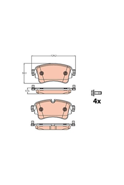 TRW Brake pad set, rear, Audi Q5, FYB, FYG,