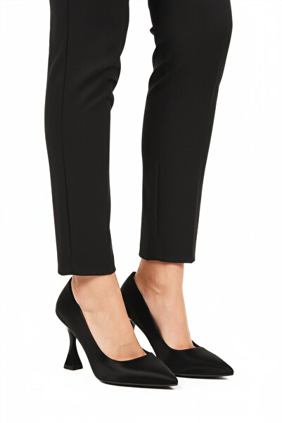 AYAKMOD Black Thin Long Women's Heeled Evening Dress Shoes 665127 Z