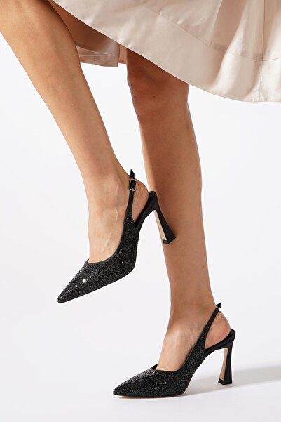 Moda Pie Pantofi de seară pentru femei Lesa Round Stone, cu spatele deschis, ...