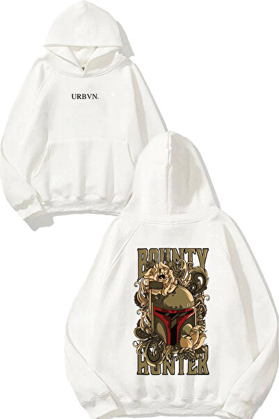urbvn سويت شيرت أبيض كبير الحجم مطبوع عليه تصميم باونتي