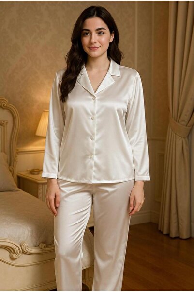 SNOOZYL Women's Silk Satin Long Sleeve Pajama Set Soft 2-Piece Pajama Set for Comfort and Style