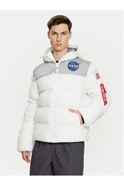 Alpha Industries Ανδρικό Χειμερινό Μπουφάν 148135 Λευκό