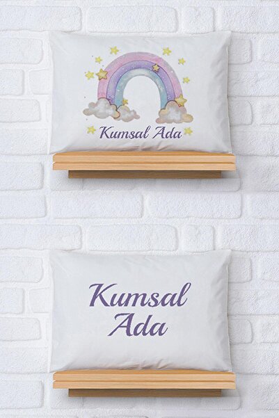 Pia Baby %100 Pamuk İkili İsim Yazılı Bebek Yastık Kılıfı – 35x45 cm Organik ...