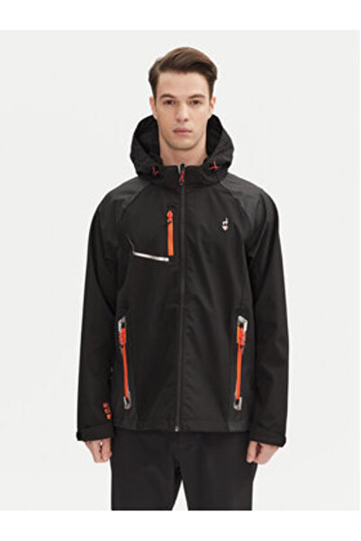 Aulp Ανδρικό μαύρο μπουφάν ROBIN M Softshell