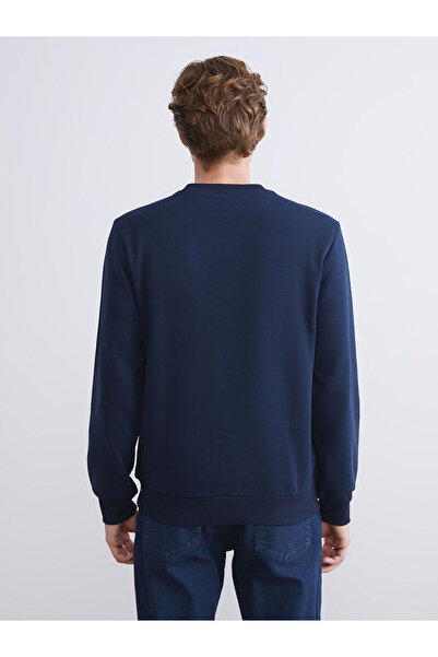 LC Waikiki New Season Crew Neck Printed Men's Thick Sweatshirt