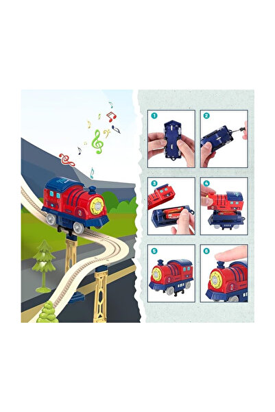 KentOyuncaK Şehir İstasyonu 147 parça Demiryolu Çantalı Set - 360° Dönme Hareketi & Pilli Tren