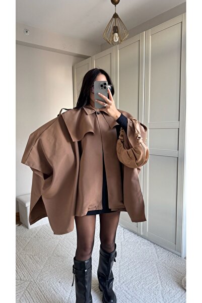 Sindimoda Veronica Düğmeli Panço Trençkot 2634