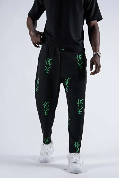 FıttingRoom Patterned Baggy Pants with Elastic Waist