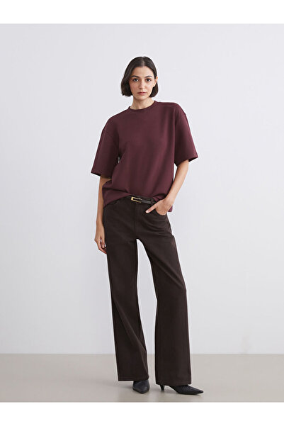 LC Waikiki LCW Jeans Pantaloni de damă cu talie înaltă, cu centură, cu picioa...