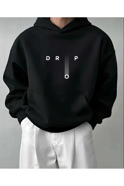 FUFLUNS سترة رياضية بقلنسوة للجنسين مطبوعة بحجم كبير