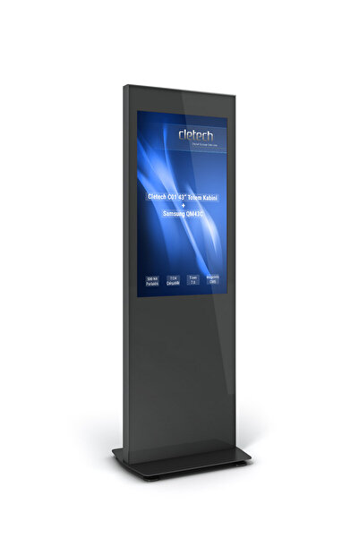 Cletech C01 43” Totem Kabini + Samsung QM43C 43” Signage Monitör