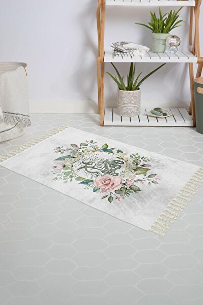 Zethome Bathroom Rug Digital Printed Bath Mat 50X80 Polyester Non-Slip Base Shower Mat Angel