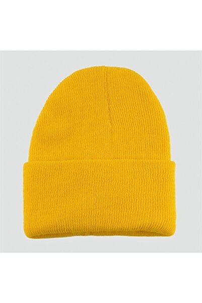 ZERO LAND CARTIERUL MEU Beretă colorată cu două straturi, de calitate superioară, Mănuși pentru beretă -Galben-1