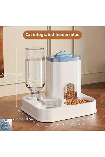 ZEN SPARK Kedi Köpek için otomatik Mama ve Su sebili,çeşmesi