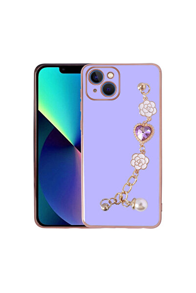 zore iPhone 14 Compatible Hand Grip Camera Protected Shrp Taka Silicone Case-Purple