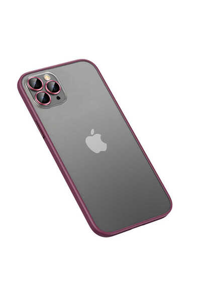 zore iPhone 13 Pro Max Compatible Shrp Retro Case-Dark Purple