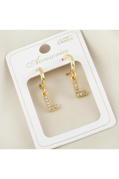 ZERO LAND أقراط معدنية مرصعة بالأحجار من دي إس-ديرين للموسم الجديد - حجم كبير