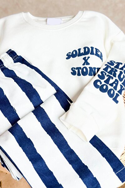 Lolliboomkids Хлопчачий комплект з брюками з канвасу з 3 нитками та написом-слоганом