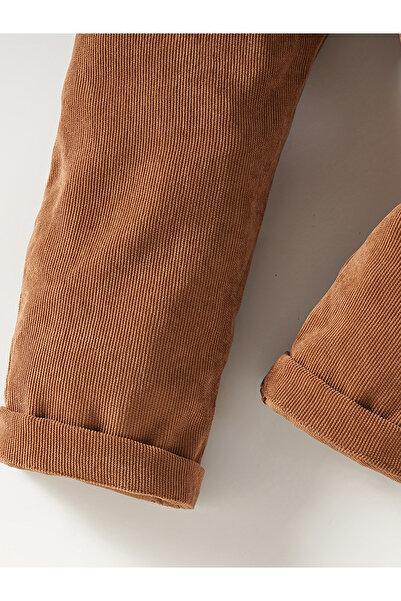 Take Two By Styli Boys Brown Solid Corduroy Pants