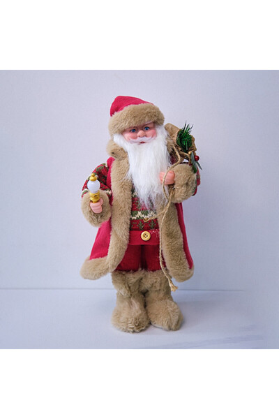 velve Mos Craciun animat care canta si danseaza, cu felinar si saculet, imbra...