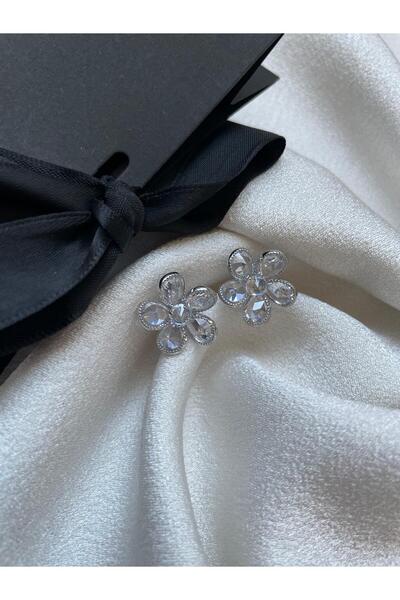 gunessaccessories Çiçek Küpe Silver