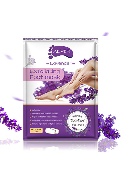 OEM Șosete exfoliante ALIVER® cu Acid Hialuronic, Vitamina C & Lavandă | Rege...