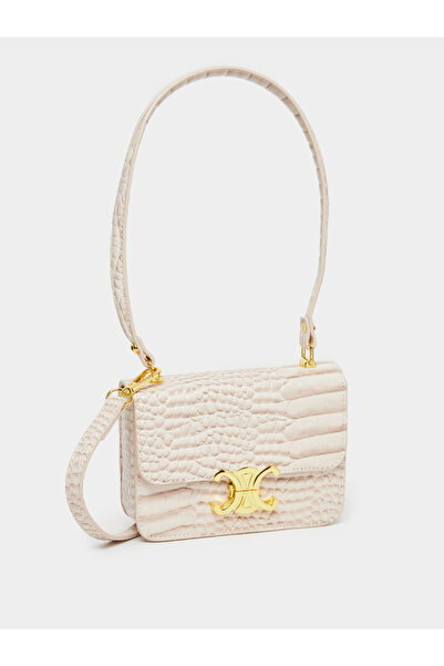 Take Two By Styli Printed Shoulder Bag with Golden Clasp